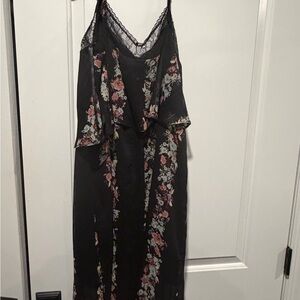 BCBGeneration Black Floral Maxi Dress
